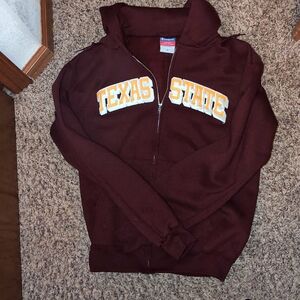 Champion Texas State Zip Up Hooded Sweatshirt